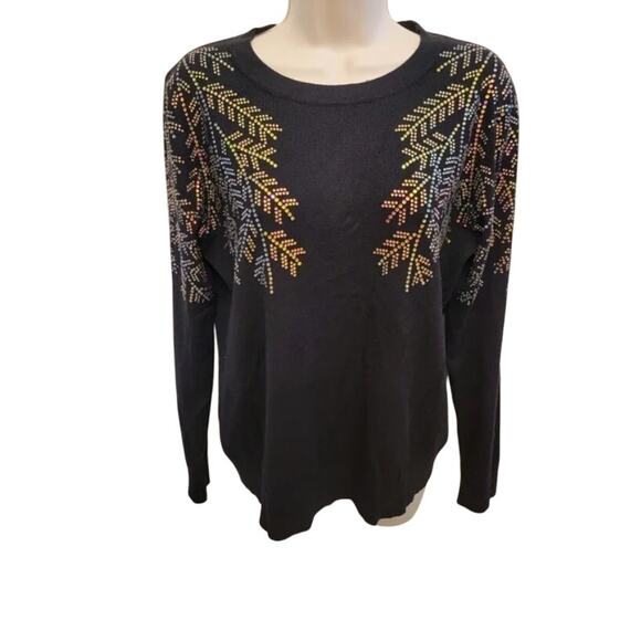 Liv Milano Soft Compression Rhinestone Top NWT Medium - Picture 7 of 7